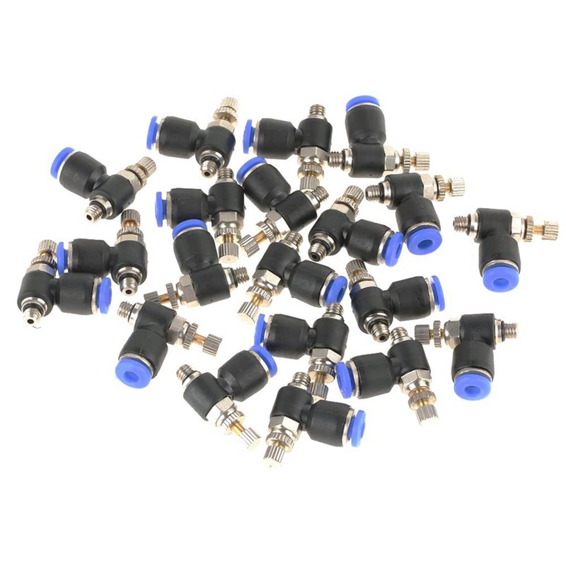 Segrehy 20Pcs OD 4mm Tube M5 Quick Connect Fittings for