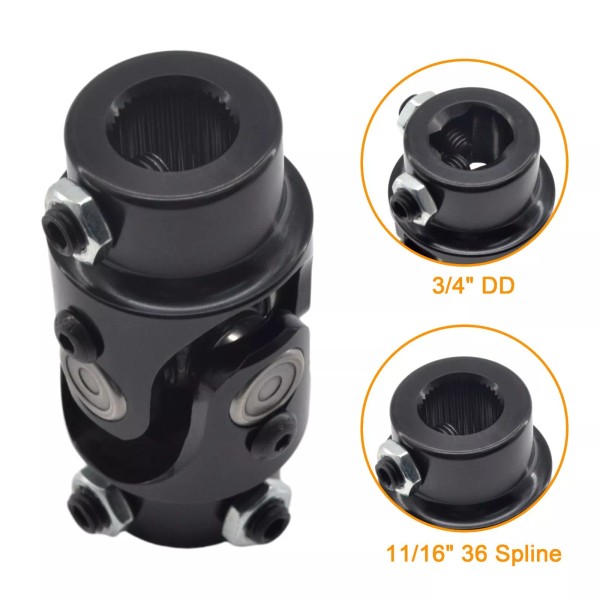 buymachineryparts 11/16" 36 Spline X 3/4" DD Steering U Joint
