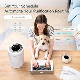 LEVOIT Purificador de Aire Inteligente con Filtro HEPA H13, Control por Alexa, Silencio Modo Sueño <24dB, Elimina 99,97% de Alergia Tabaco Polen Ácaro