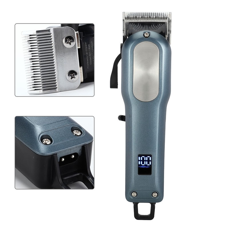 Rechargeable Household Electric Hair Clipper LCD Display Hair Cutter Cordless
