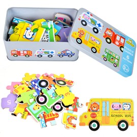 EKKONG Kinderpuzzle, Holzspielzeug für Kinder, Holzpuzzle ab 2 3 4 5 Jahren, Montessori Spielzeug für Weihnachten, Geburtstag, Kinderstag (6 Stück)