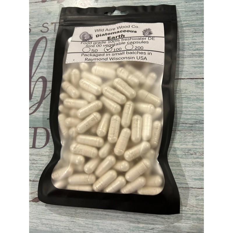 100% organic Food Grade diatomaceous earth capsules USA parasite Detox