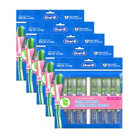 Oral-B High-Resilience Ultra-Fine Toothbrush Green Tea 6-Pack (5ea) / 오랄비 고탄력 초극세모 칫솔 그린티 6개입 5ea