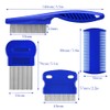 ZELHYEUU 4 Pieces Stainless Steel Hair Comb