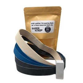 1 X 18 inch Assorted Sharpening Belt Kit with Super Strop Leather Honing Strop Belt
