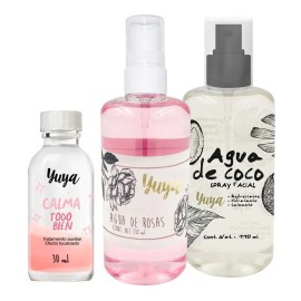 Set Agua De Coco + Agua De Rosas + Calma Todo Bien Yuya