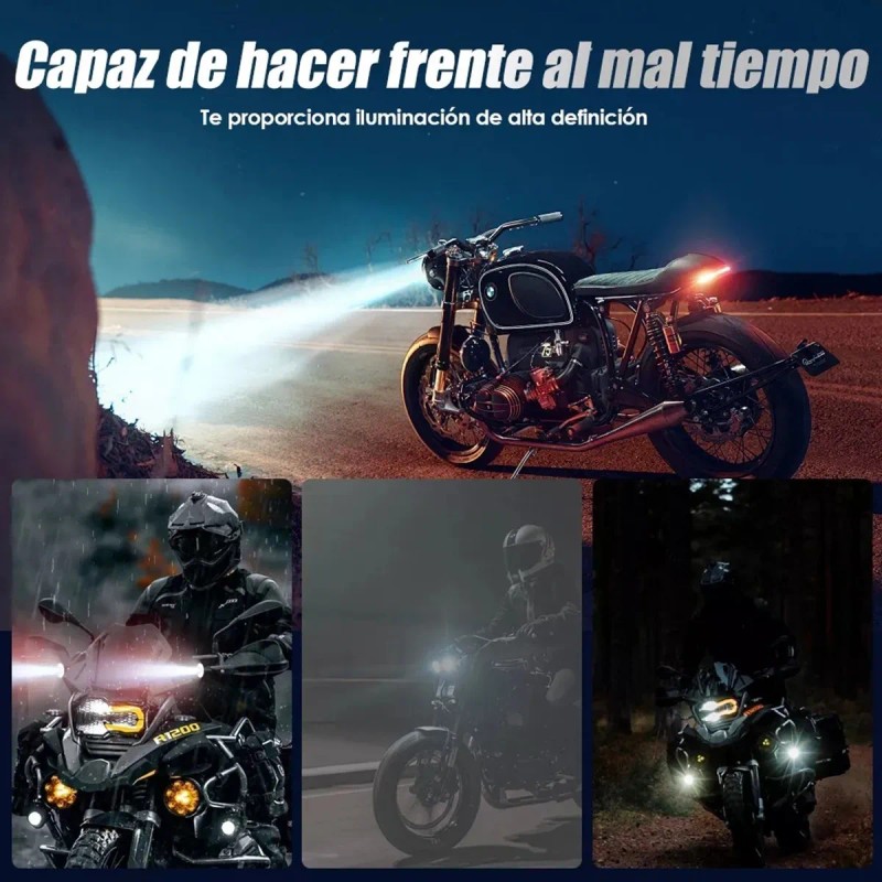 2pcs Faros De Lupa Luz Led Spot Luz Para Moto
