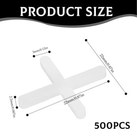 500PCS Set of White Tile Spacers 3mm, Precise Positioning Decking Spacers Tools for Tile Installation, Tile Leveling System 3mm, Helps Tile Leveling and Fixing.