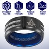 Willis Judd MasonicMan Mens Titanium Freemason Masonic Ring Latin Engraving