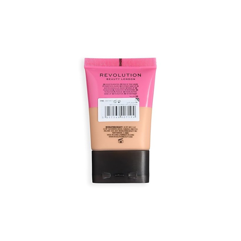 Revolution Conceal and Define Soft Matte Tube Foundation, Fondotinta Coprenza
