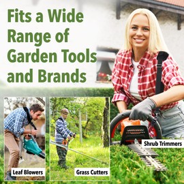 IMPRESA [2 Pack XL Adjustable Shoulder Strap Replacement for Weed Eater Strap - Reinforced Weed Trimmer Strap 40” Strap for Ego String Trimmer with Rubber Shoulder Pad - Weedeater Strap