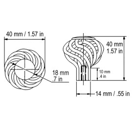 House Guard Hardware Antique Copper  Birdcage Kitchen Bathroom Cabinet Knob 1 5/8" (40MM)