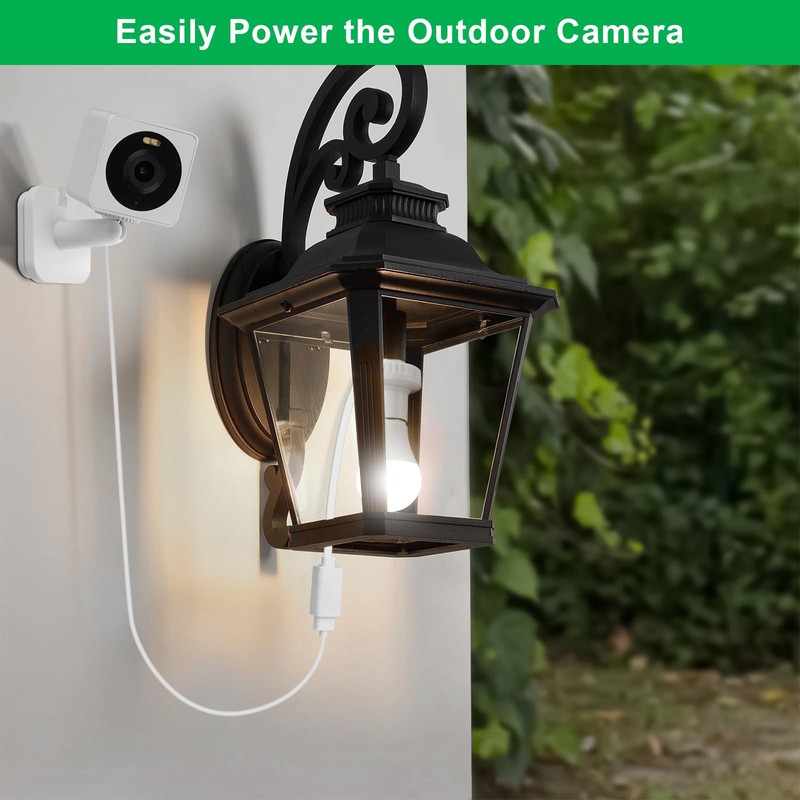 UYODM Lamp Socket Power Adapter for Wyze Cam v3/v4/v3 Pro/OG,Wyze