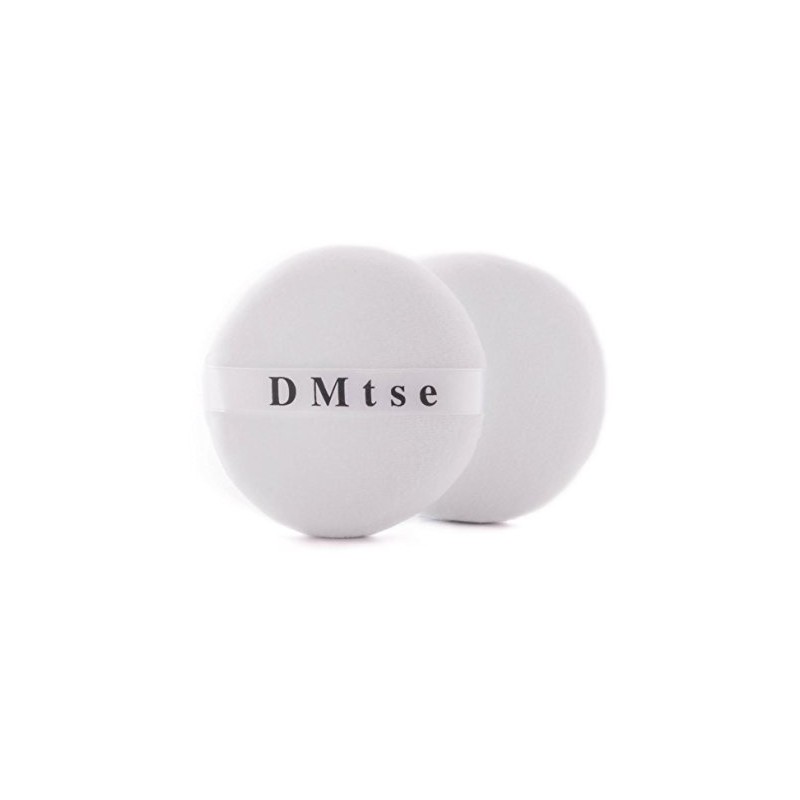 DMtse Round Jumbo Velour Powder Puff w Ribbon 4 Diameter
