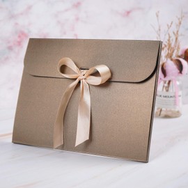 10pcs Gift Envelopes Large Envelopes with Ribbon Party Gift Bags Silk Scarf Packaging Box Invitation Cards Holder for Decoration Greeting Cards Thanksgiving Christmas New Year Wedding Birthday