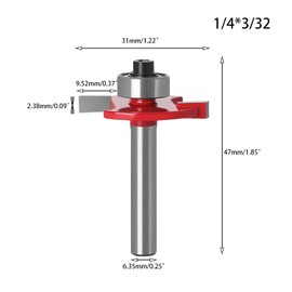 Btstil 2mm Slot Cutter Bit for Knock on Furniture T Trim Router Campervan Motorhome Red