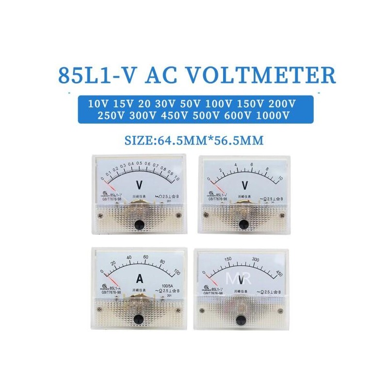 호환 아날로그 전압 계량기 패널 기계식 게이지 85L1-V AC 3V