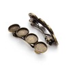 Veemoon 5 Pcs Copper DIY Bezel Hair Clips - Blank