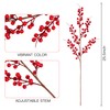 Sggvecsy 6 Pack Artificial Red Berry Stems Christmas Red Berries