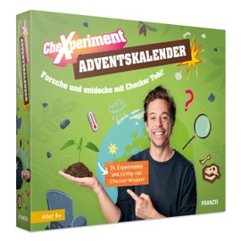 FRANZIS CheXperiment 67330 Advent Calendar: Research and Discover with Checker Tobi! 24 Experiments for Advent!