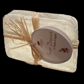 APIA Cosmetique Handmade “Sweet” Argan Transparent Glycerin Soap- Made in Morocco - 100g