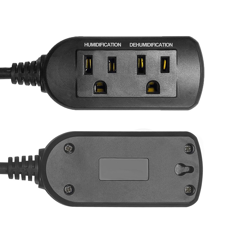 Digital Humidity Controller, Pre-Wired Humidity Controlled Dual Stage Outlets for