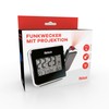 Mebus Funk-Wecker mit Projektion und Thermometer Kunststoff Schwarz normal 42425