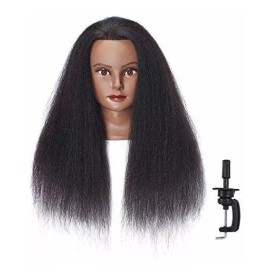 Pwwdada Maniqui Cabeza Cabello Natural 2# Negro 40 Cm Pwwdada