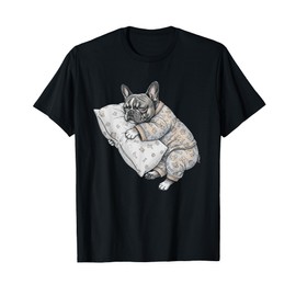 Funny Sleepy French Bulldog Frenchie Pajama Men Women Kids T-Shirt
