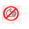 FOMIYES 10 Pieces No-Touch Sign Stickers Dont Touch Warning Sign