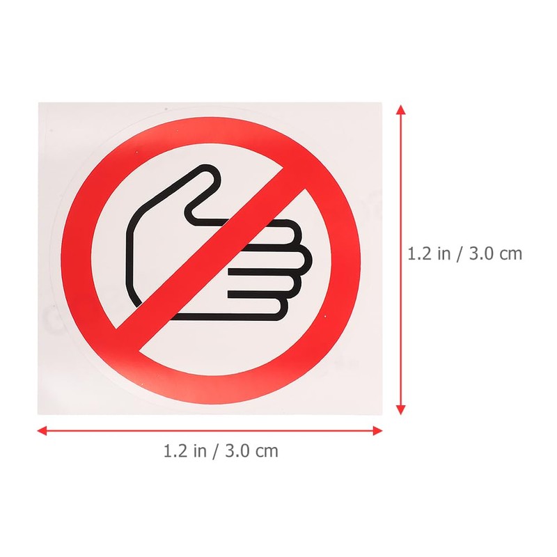 FOMIYES 10 Pieces No-Touch Sign Stickers Dont Touch Warning Sign