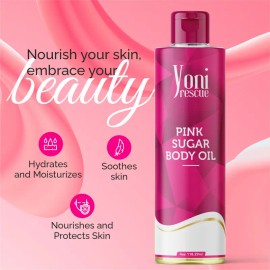Honey Bae Peach Body Oil by YoniRescue – Fast-Absorbing Moisturizer with Apricot, Jojoba, Avocado & Vitamin E Oils