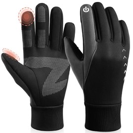 Cierto Winter Gloves for Men & Women | Cold Weather Water Resistant Thermal Full Finger Gloves | Warm Gloves for Running Cycling Motorcycle Bike Riding