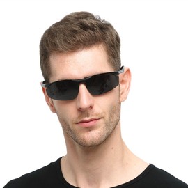 Soxick Men's Polarized Sunglasses UV400 Retro Unbreakable Metal Driving Sunglasses