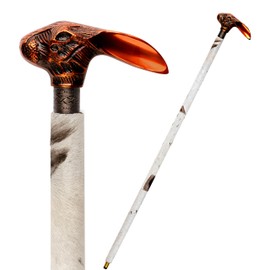 Vintage Antique Walking Cane Wooden Walking Stick, Rabbit Handle Walking Cane for Men & Wome, Victorian Walking Cane, Gift for Dad