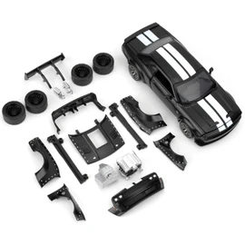 BGHSCA 1:36 Take Apart Assembled Car Model for 2022 Dodge Challenger SRT Hellcat Diecast Toy, DIY Zinc Alloy Vehicle Toy Kit Educational Building Blocks Toys Cars Birthday Gift for Children (Black)