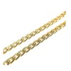 10 Inch Plated Gold Stainless Steel Anklet 9x6mm Cuban Style