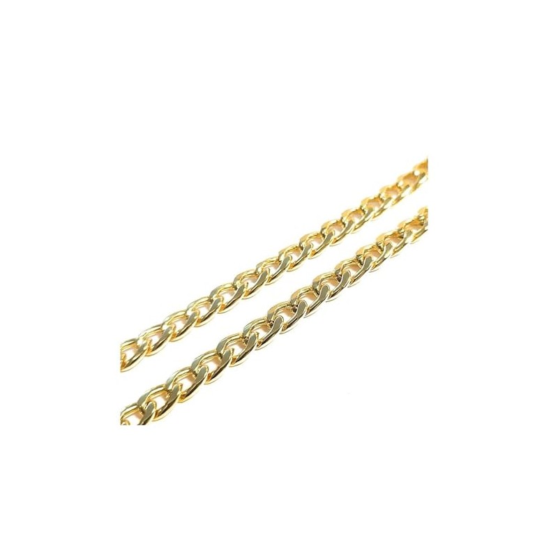 10 Inch Plated Gold Stainless Steel Anklet 9x6mm Cuban Style