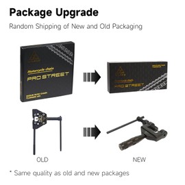 HILAKE 415 Motorcycle Chain 110 Links Non O-Ring with Connecting Master Link and Chain Breaker Heavy Duty Drive Chain for Motorcycle Bicycle Go Kart Mini Trail Bike