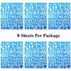 704 Pieces Letter Number Stickers for Scrapbook, Small 1 Inch