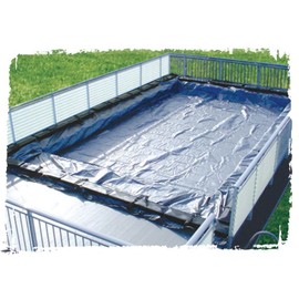 Buffalo Blizzard Blue/Black Rectangle Winter Cover | for use with Kayak or Fanta-Sea Pools | 6' Overlap (16' x 32')