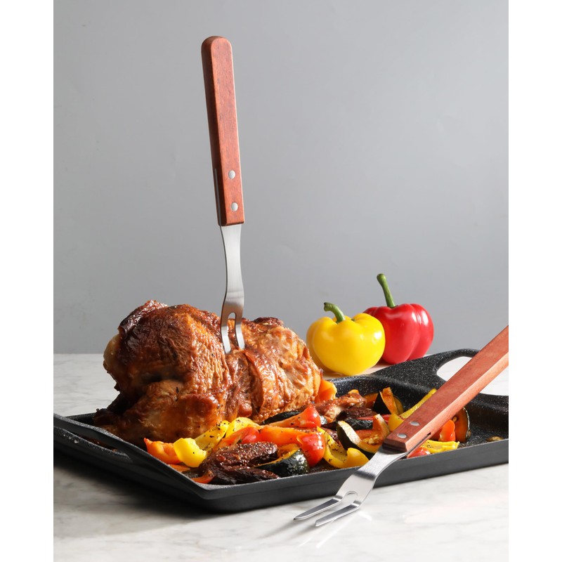 New Star Foodservice | Commercial Grade BBQ Fork, Wood Handle