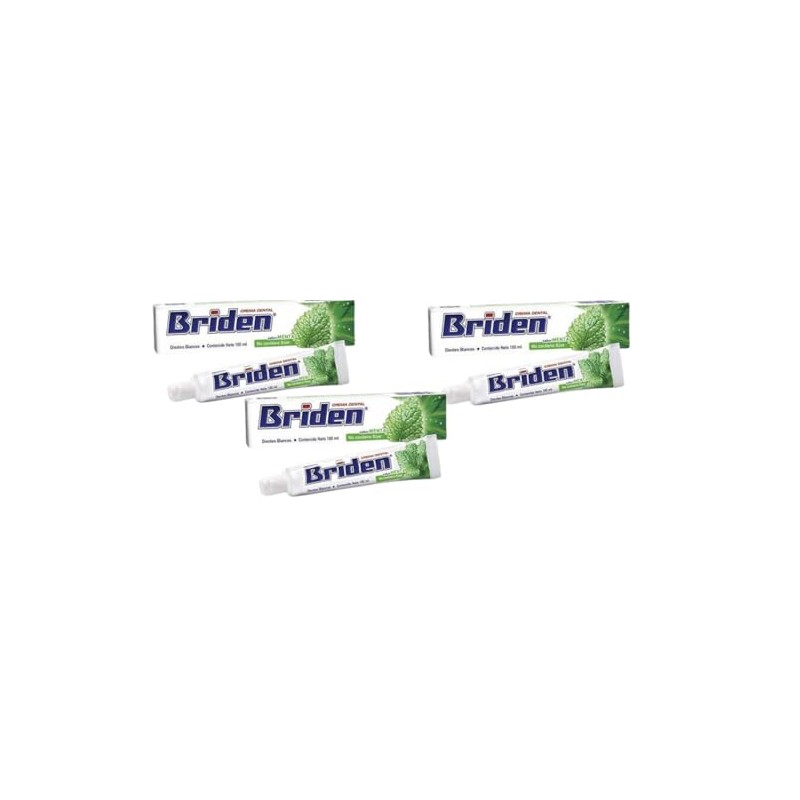 CREMA DENTAL SIN FLÚOR BRIDEN PAQ.3 PIEZAS DE 100 ML