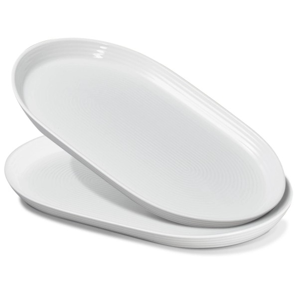 Onemore 16 Inch Ceramic Serving Plates for Entertaining, Set of