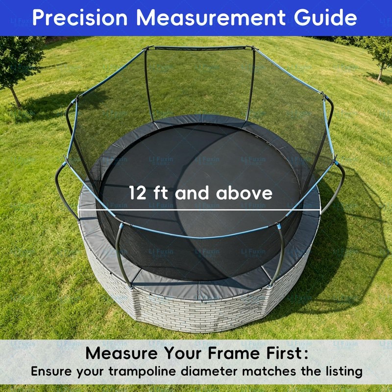 Trampoline Skirt,Suitable for 12ft and Larger Trampolines,Weather Resistant and Durable,Tool-Free