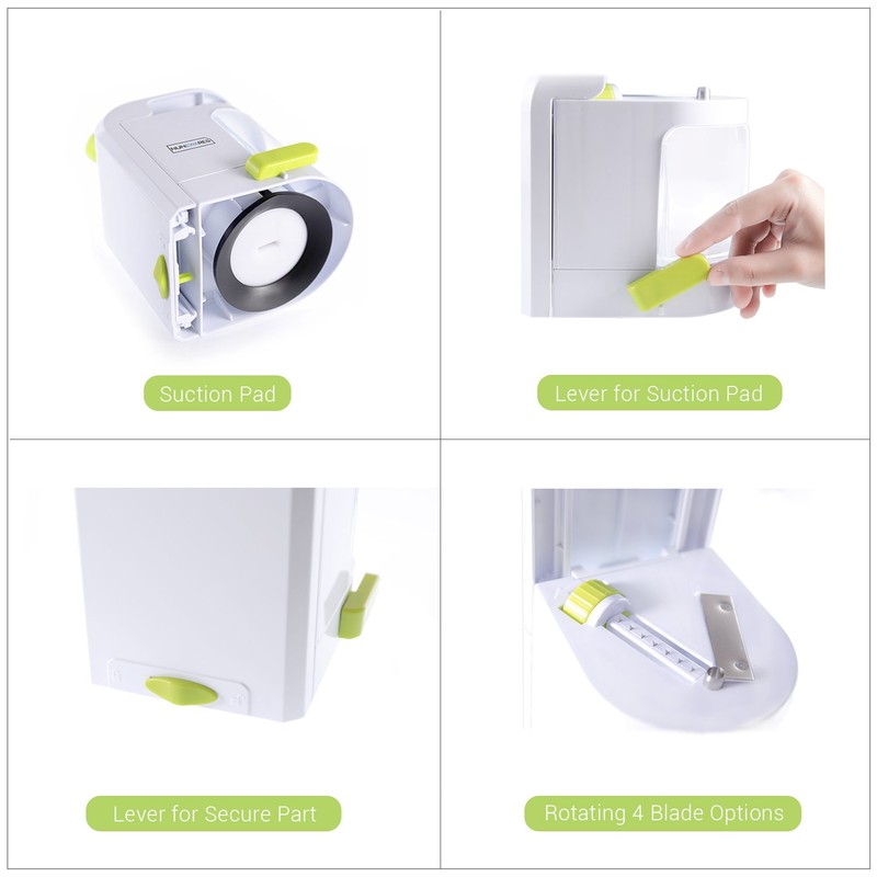 Spiralizer Vegetable Slicer (4-in-1 Rotating Blades) Heavy Duty Veggie Spiralizer