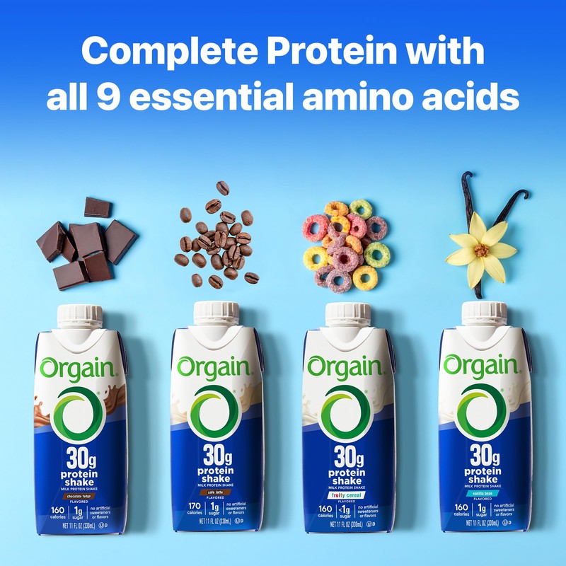Orgain 30g High Protein Shake, Dairy Isolate Milk Protein, Chocolate