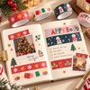 Christmas Masking Tape 12-Design Set, Gift Wrapping Journaling Decoration Deco