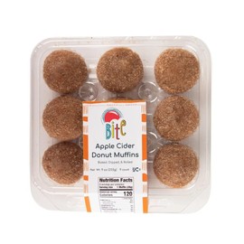 Generic Bite Apple Cider Donut Muffins, 9 oz, 4 Pack