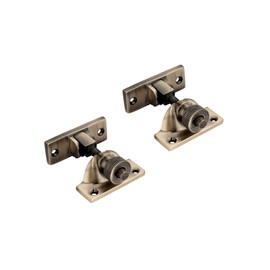 Pack of 2 Solid Brass Victorian Brighton Brass or Chrome SASH Screw Down Wedge Window Fastener (Antique Brass)